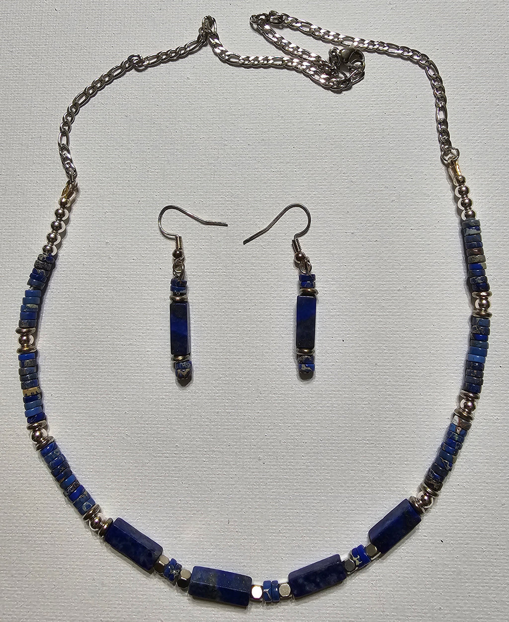 Lapis & Silver Necklace & Earring Set