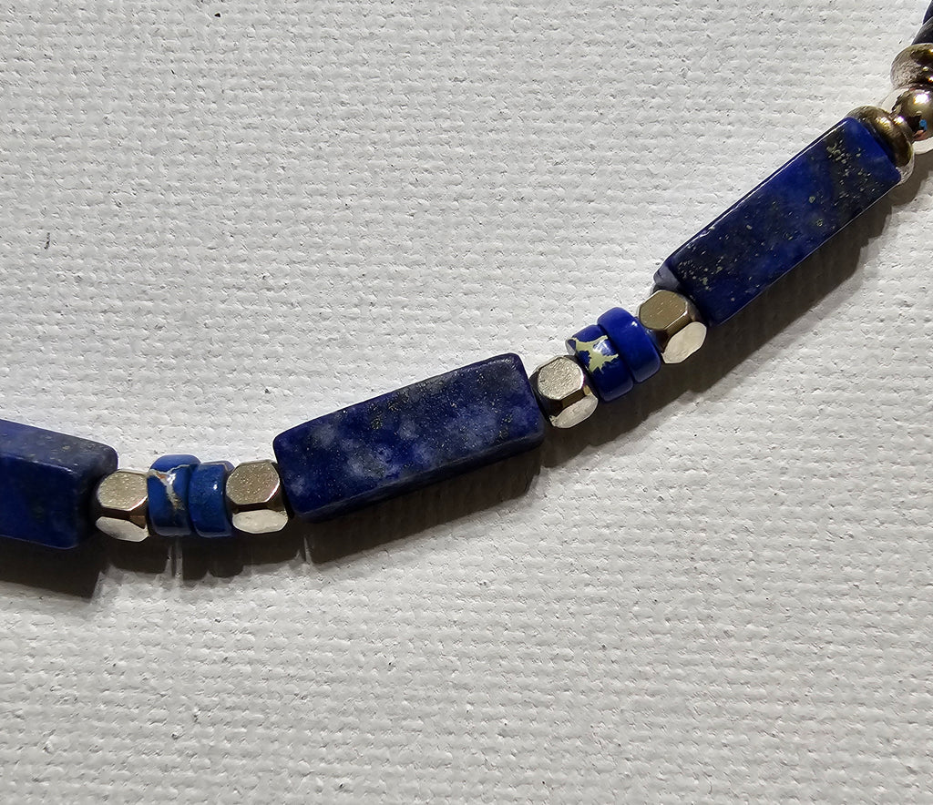 Lapis & Silver Necklace & Earring Set