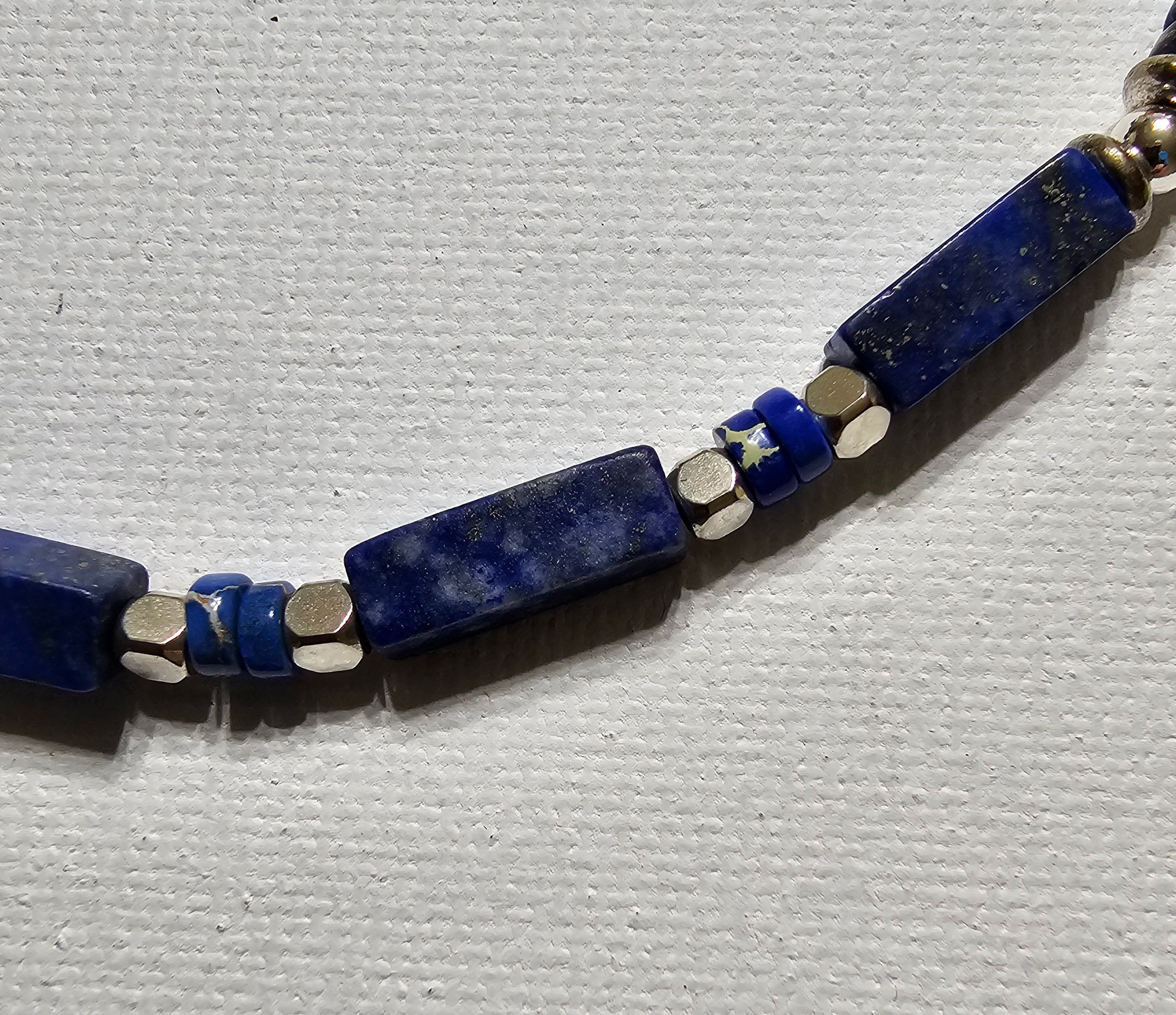 Lapis & Silver Necklace & Earring Set