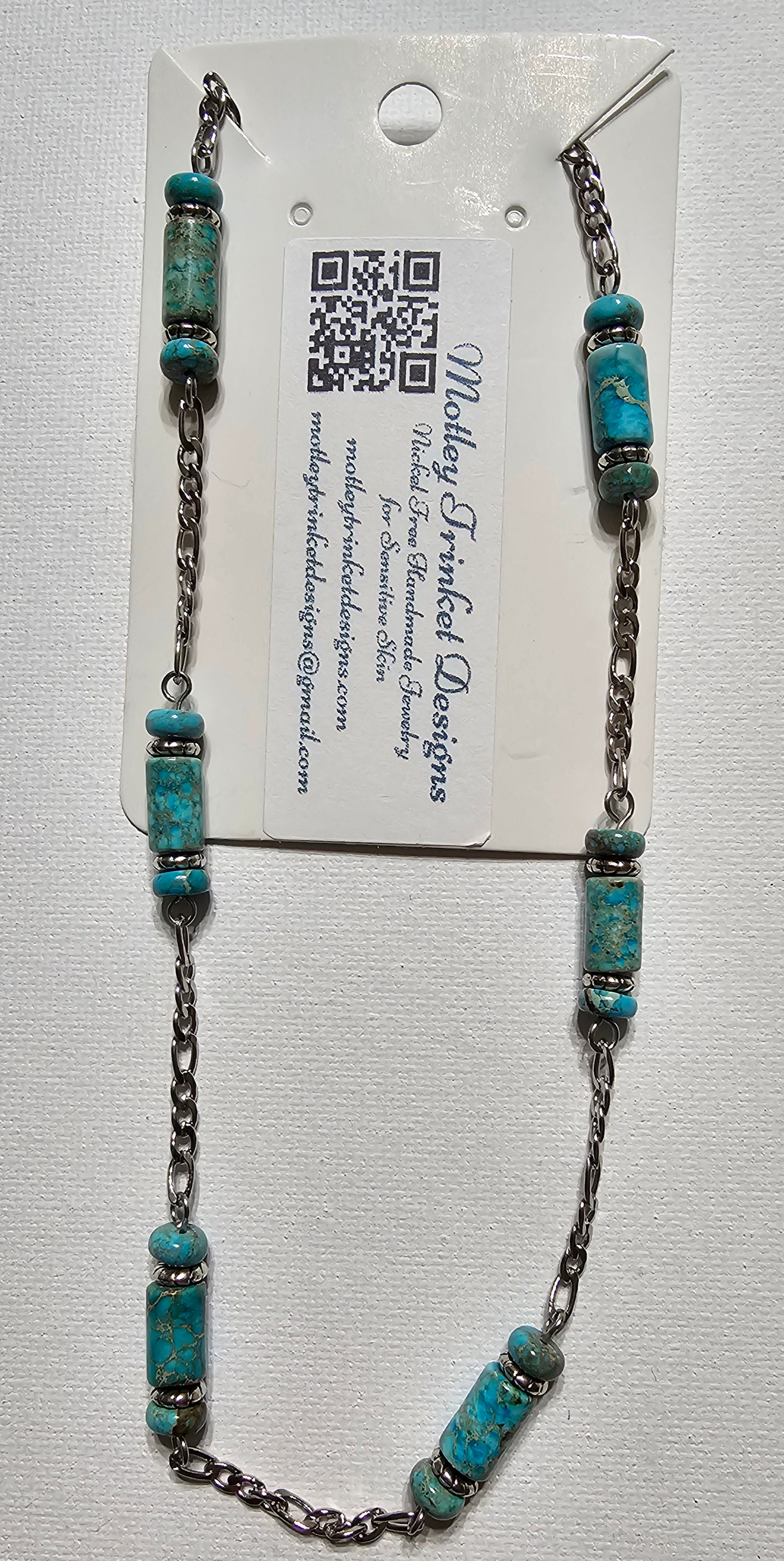 Aqua Terra Impression Jasper & Silver Neckalce