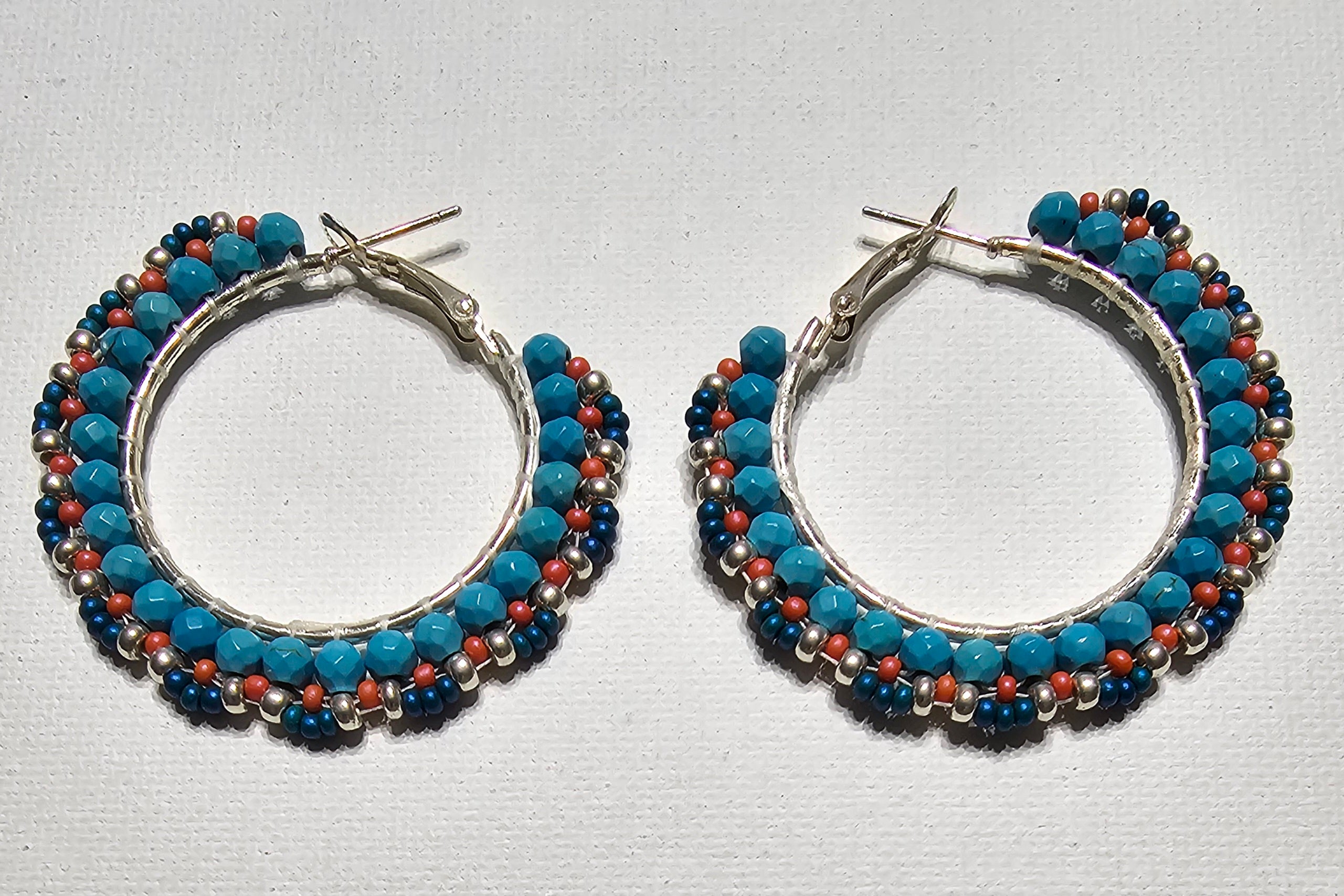 Beaded Hoop Earrings