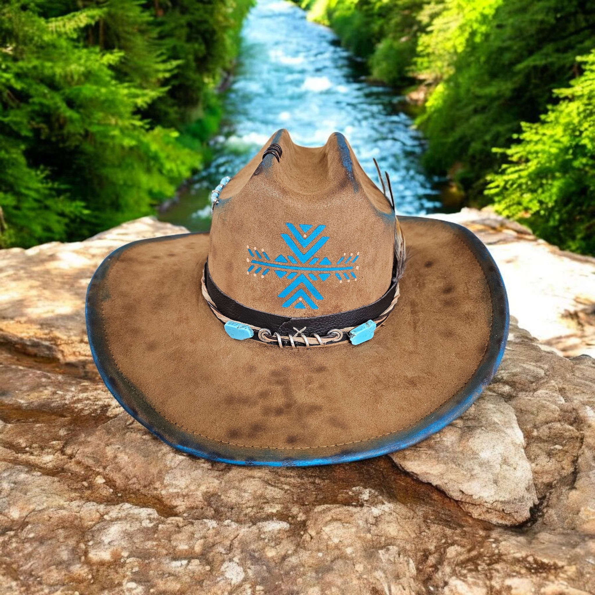 Brown Suede Western Hat Medium