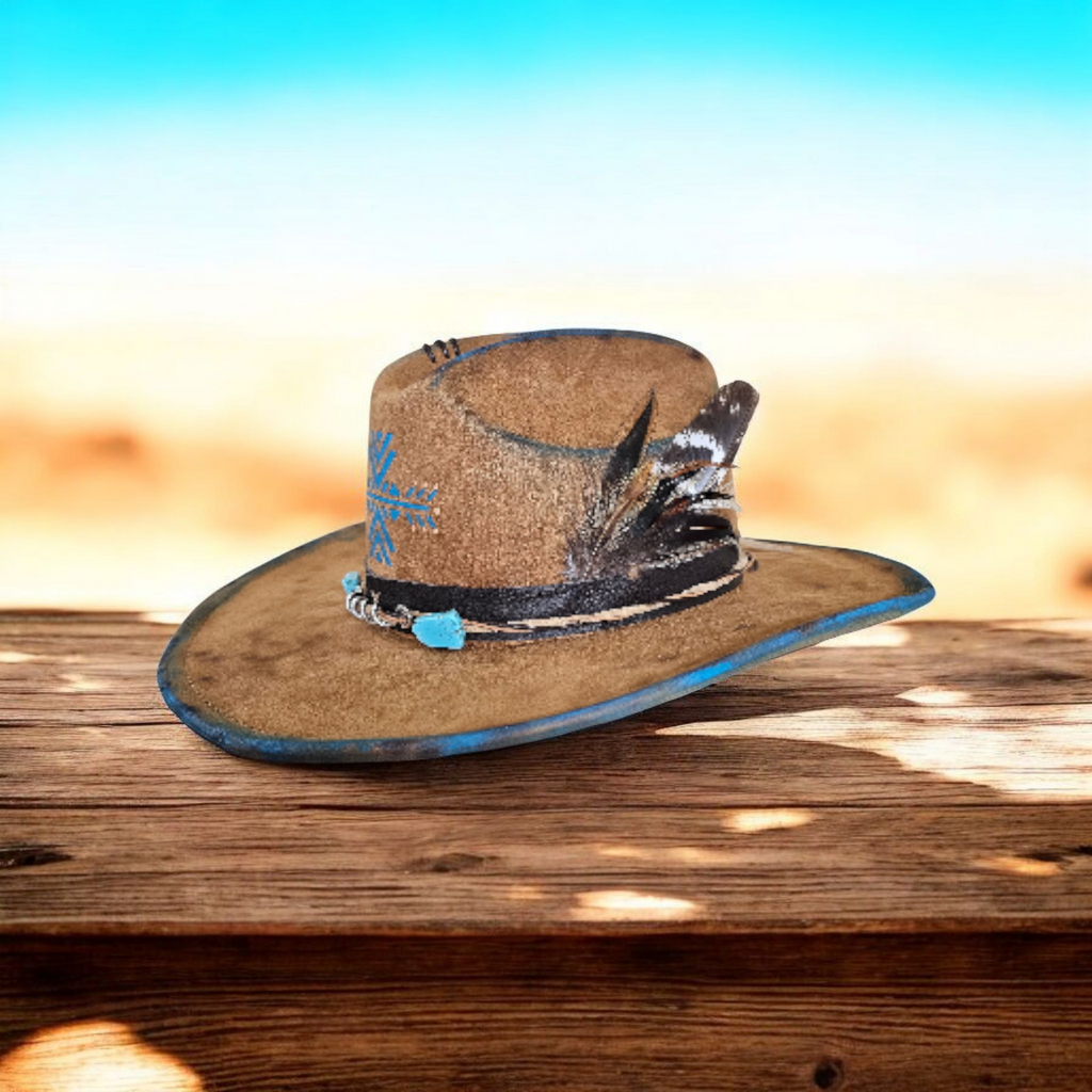 Brown Suede Western Hat Medium